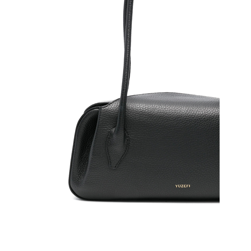 [YUZEFI] Shoulder bag FW26 OYSTER SHOULDE LEATHER BLACK