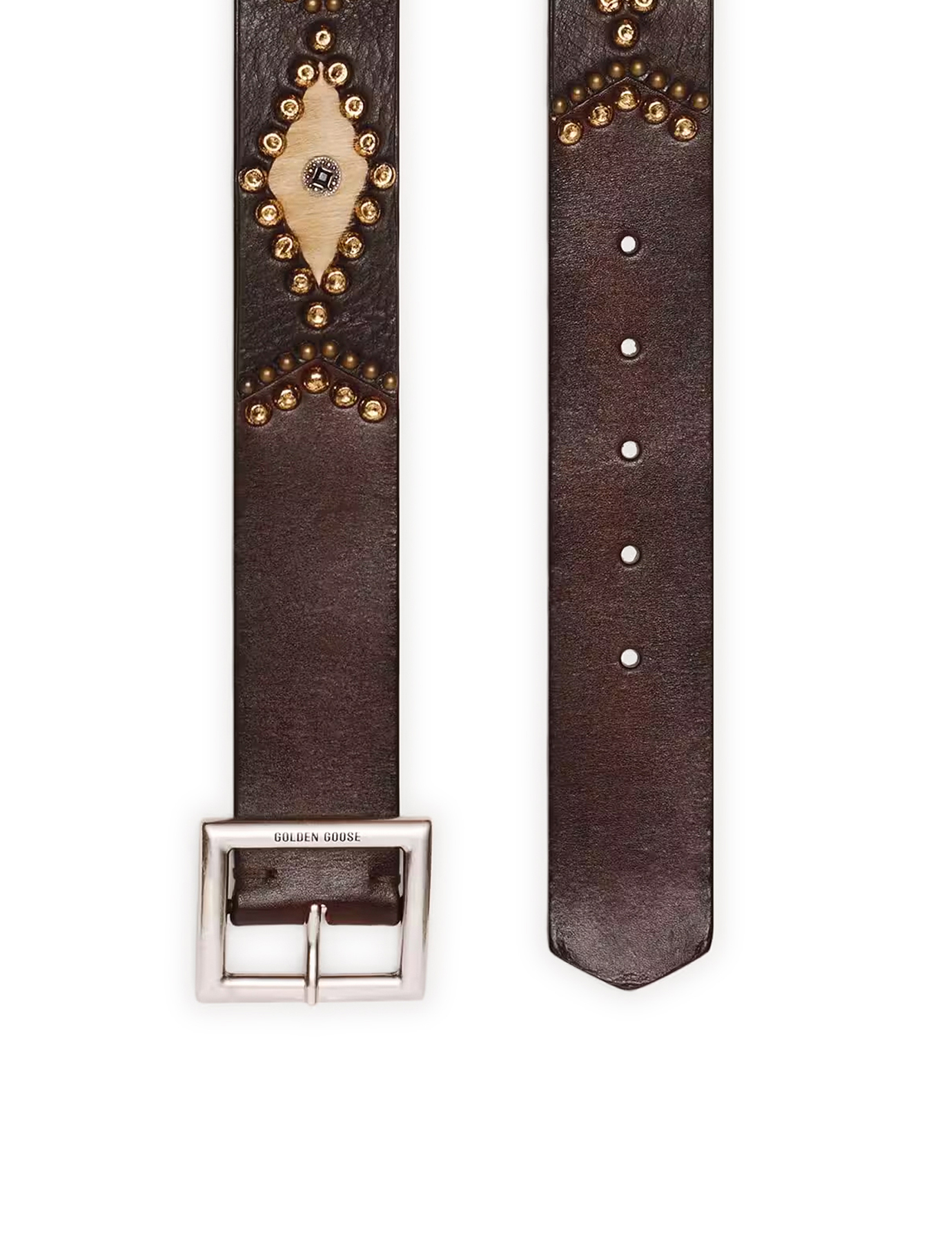 [GOLDEN GOOSE DELUXE BRAND] Belt FW26 GWA00845A00090083398 MAHOGANY MILK