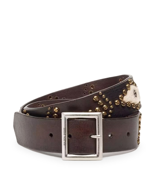 [GOLDEN GOOSE DELUXE BRAND] Belt FW26 GWA00845A00090083398 MAHOGANY MILK
