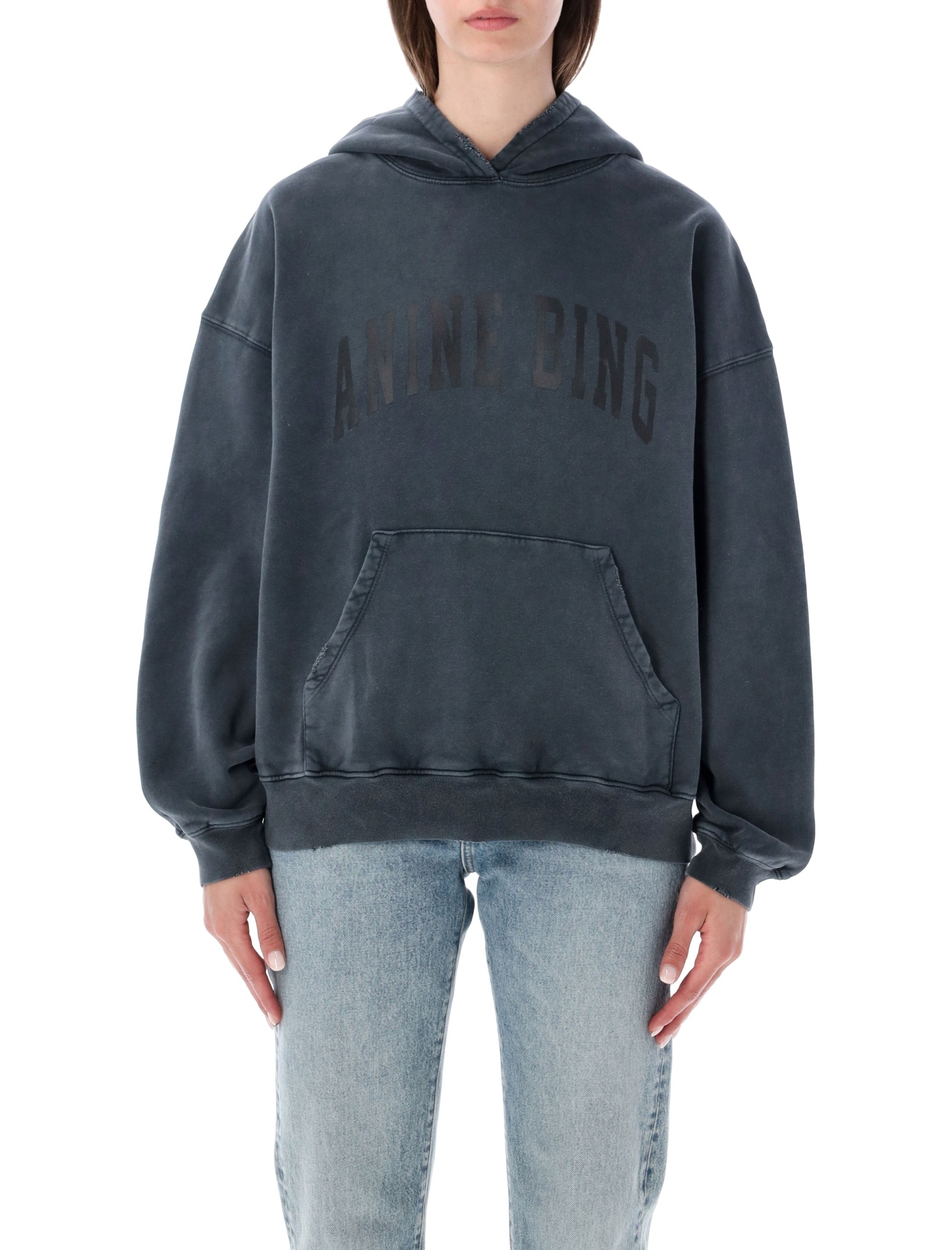 [Anine Bing] Hoodie FW26 S085185002WASHED BLA