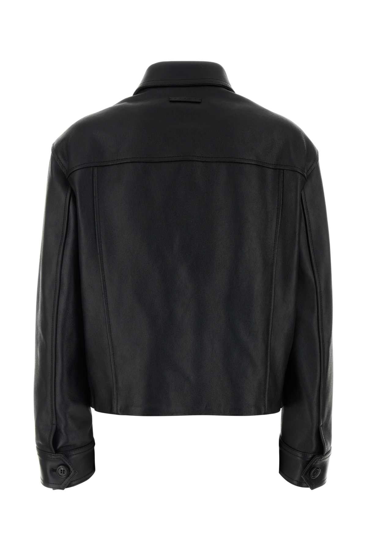 [Marni] Leather Jacket FW26 JKMX0414QUULV893 00N99