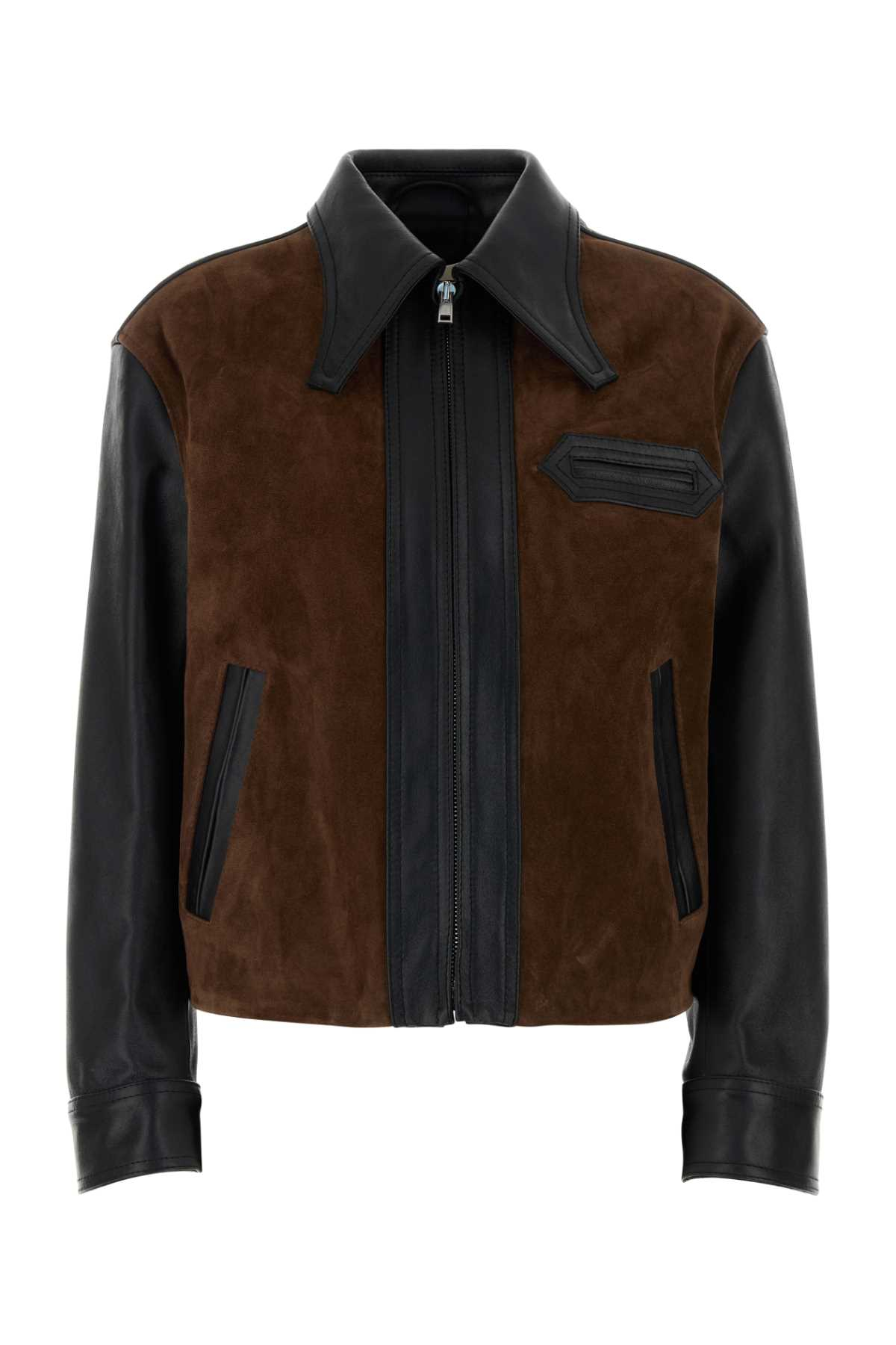 [Marni] Leather Jacket FW26 JKMX0414QUULV893 00N99