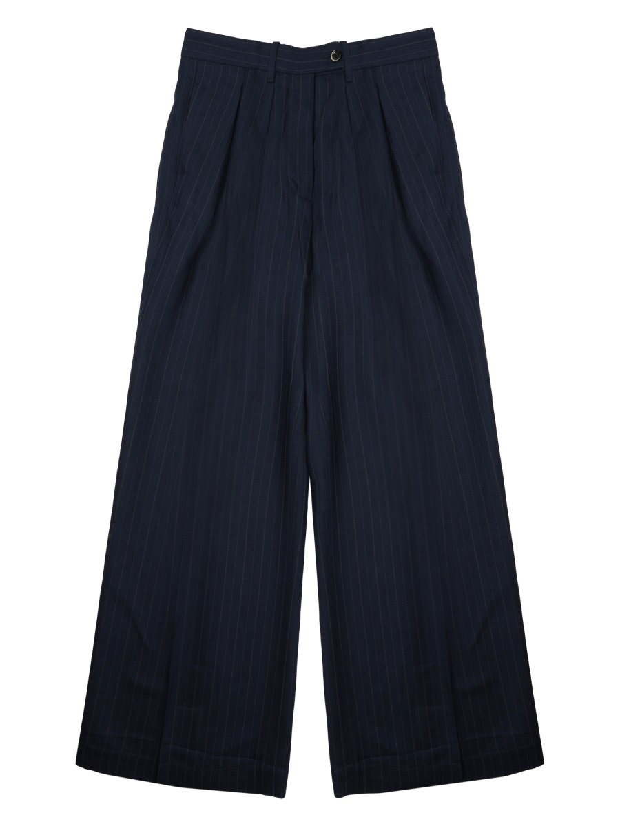 [NINE:INTHE:MORNING] Trousers SS26 SN82SANDRA_V62GESSATONAVY