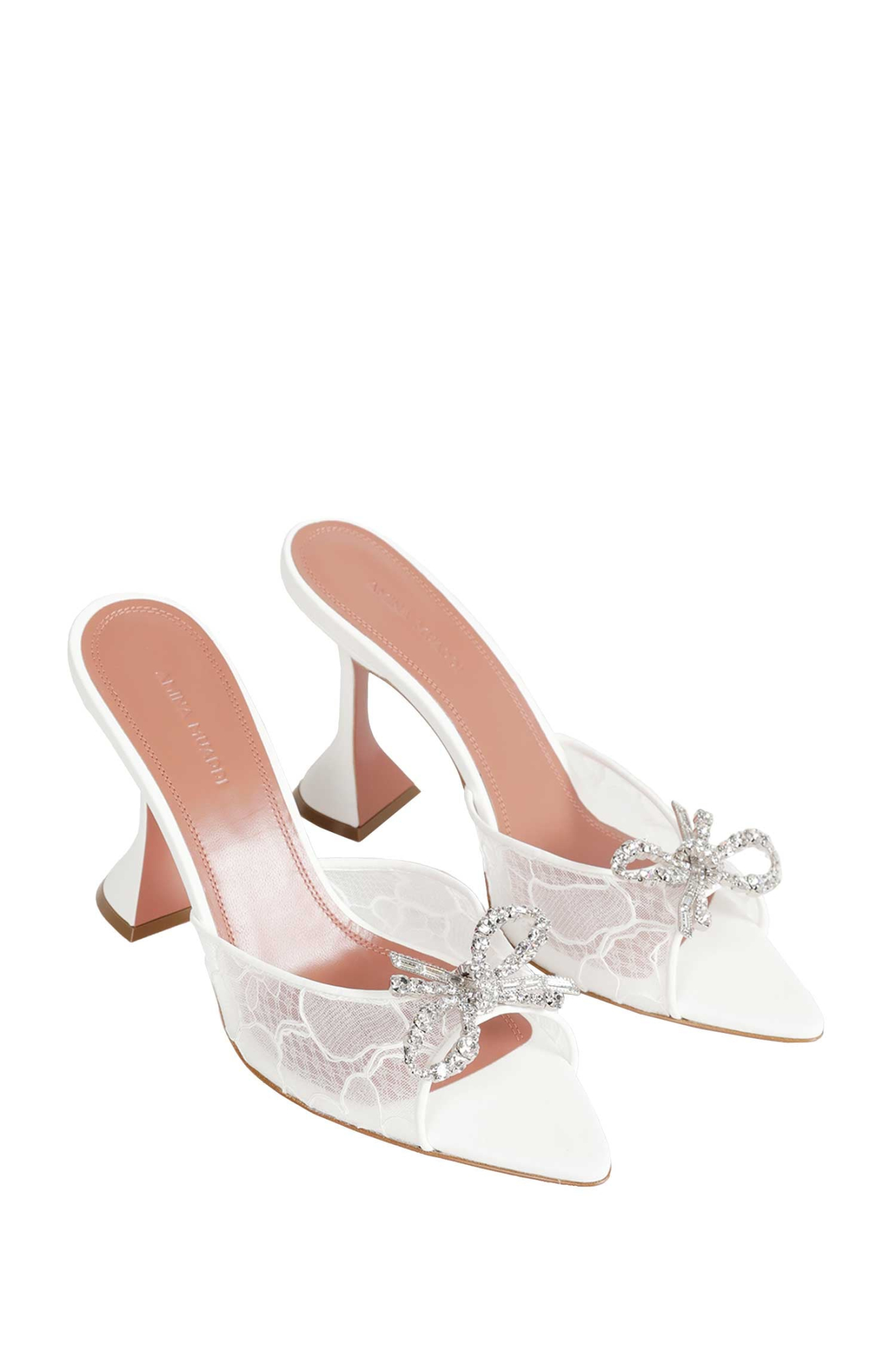 [Amina Muaddi] Sandals SS26 ROSIELACESLIPPER95IVORY