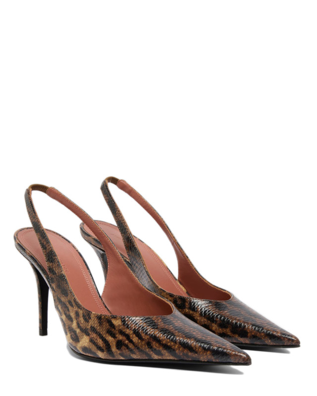 [Amina Muaddi] Pumps SS26 ANOKSLING90LEOPARDSNAKE