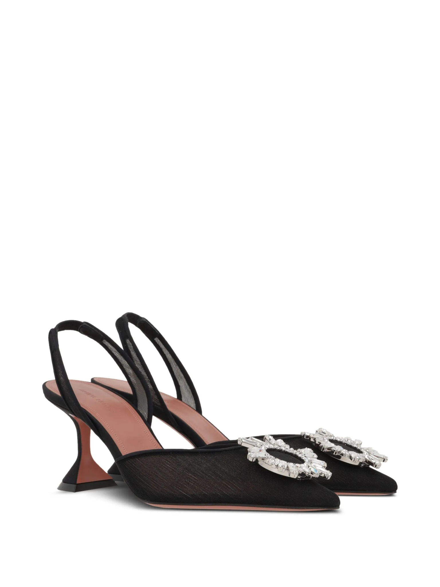 [Amina Muaddi] Pumps SS26 BEGUMMESHSLING70BLACK