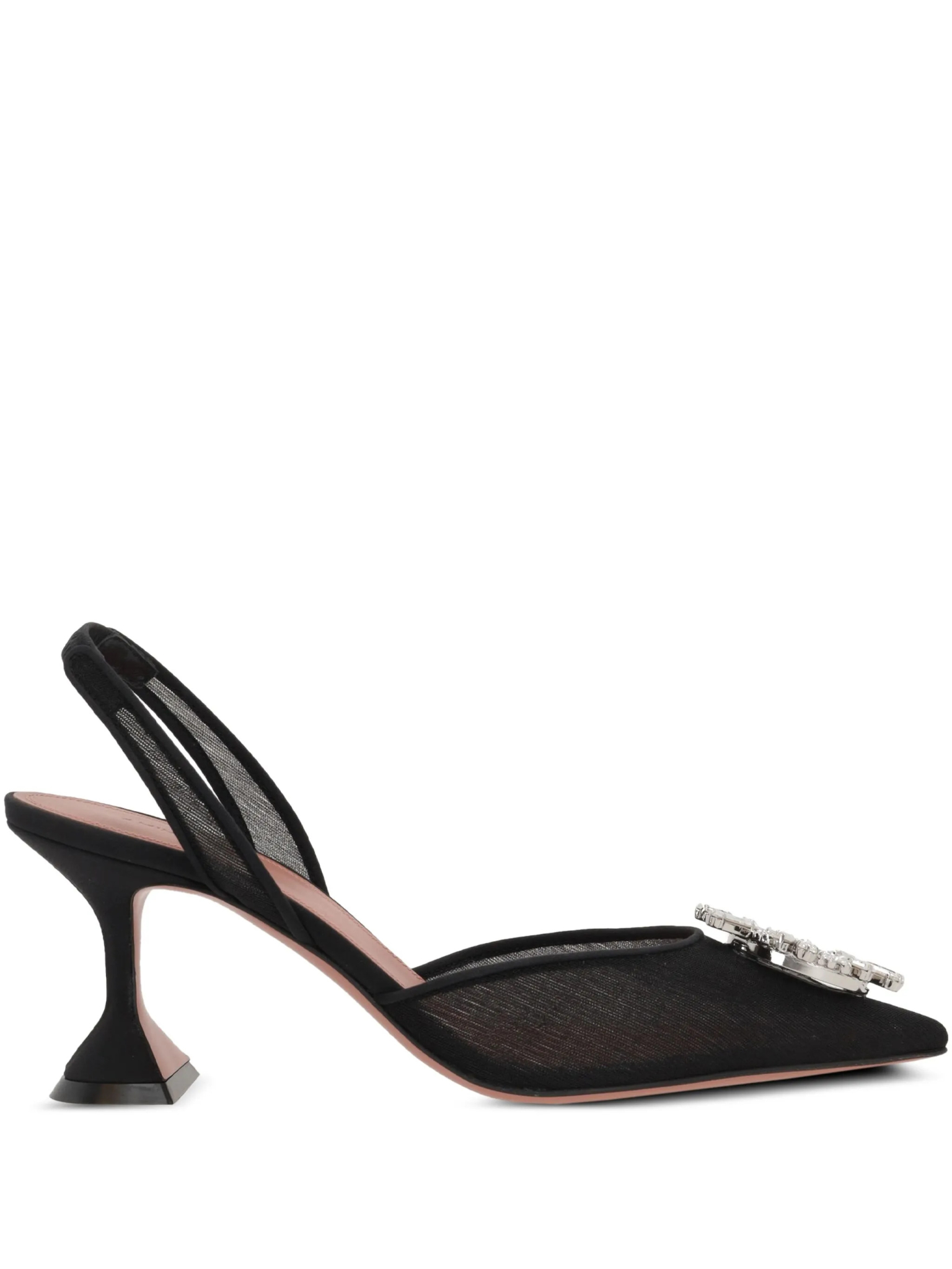 [Amina Muaddi] Pumps SS26 BEGUMMESHSLING70BLACK