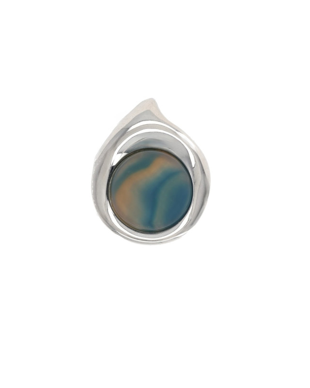 [Panconesi] Ring SS26 S26-FG002-S_BRASSAZUREAGATE