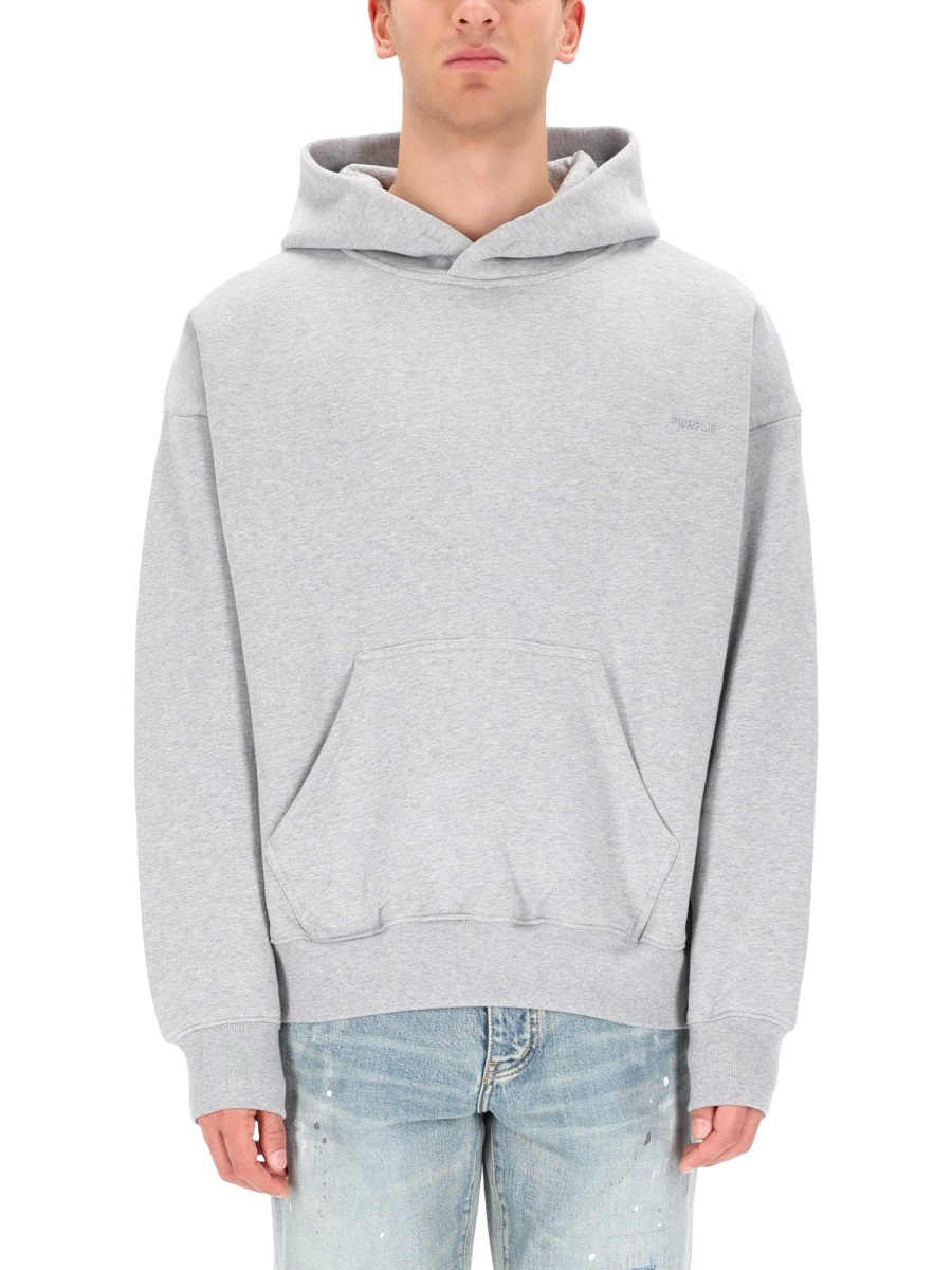 [Purple Brand] Hoodie SS26 P401_BSHG725GREY