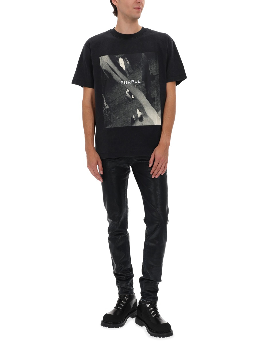 [Purple Brand] T-shirts Short Sleeve SS26 P104_TBDS126BLACK
