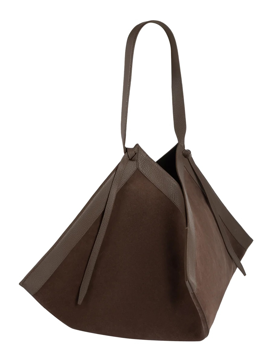 [YUZEFI] Shoulder bag SS26 LARGE-WONTON-SUEDE_NUTMEG