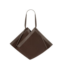 [YUZEFI] Shoulder bag SS26 LARGE-WONTON-SUEDE_NUTMEG