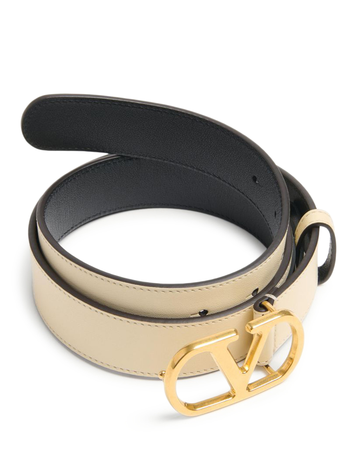 [Valentino Garavani] Belt FW26 8W2T0SM3IYRREN BUTTER WHITE