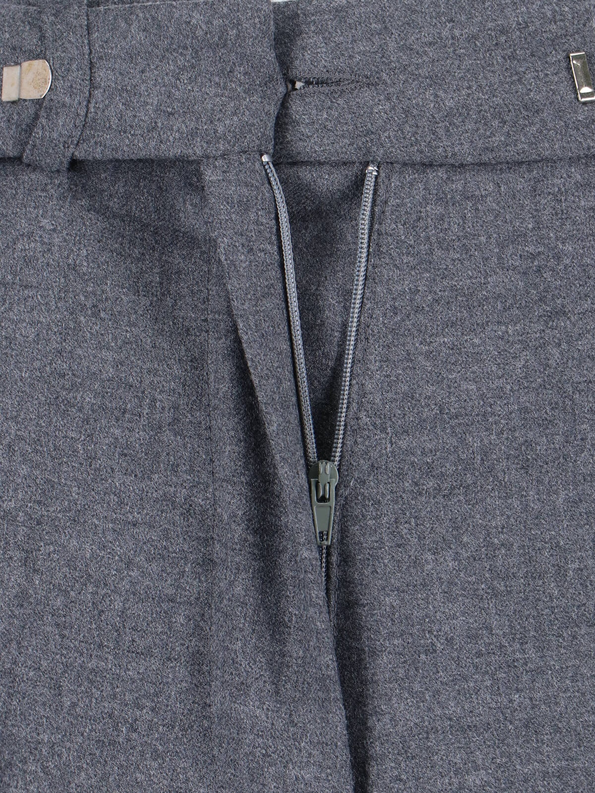 [THE FRANKIE SHOP] Trousers FW25 BRICKELL FLANNEL TROUSERSGREY MELANGE