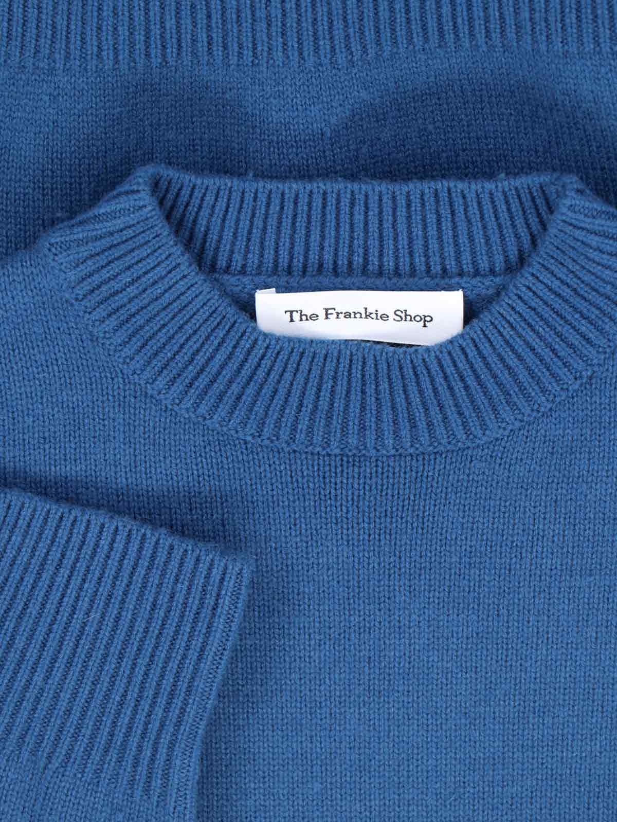 [THE FRANKIE SHOP] Knitwear FW25 RAFAELA PADDED KNIT SWEATERCOBALT