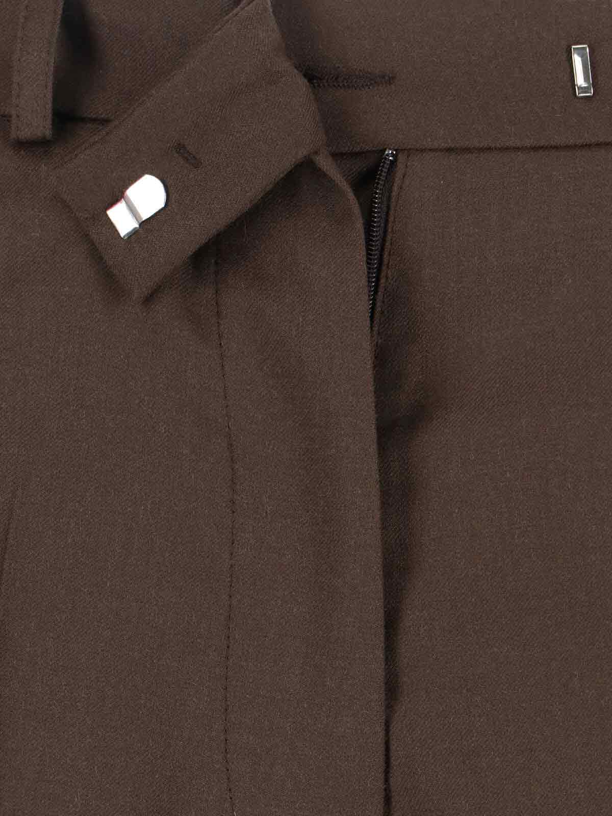 [THE FRANKIE SHOP] Trousers FW25 BRICKELL FLANNEL TROUSERSMOCHA