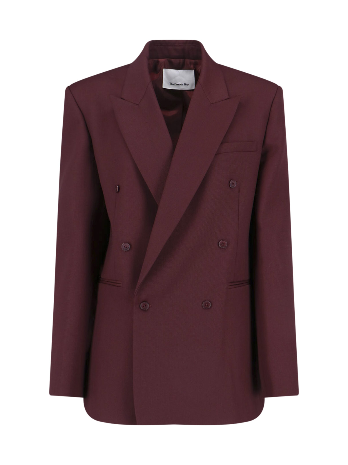 [THE FRANKIE SHOP] Blazer SS26 MONTEREY STRUCTURED WOOL BLAZERBURGUNDY