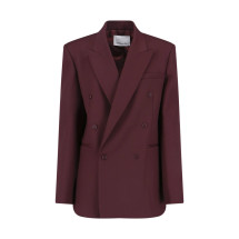 [THE FRANKIE SHOP] Blazer SS26 MONTEREY STRUCTURED WOOL BLAZERBURGUNDY