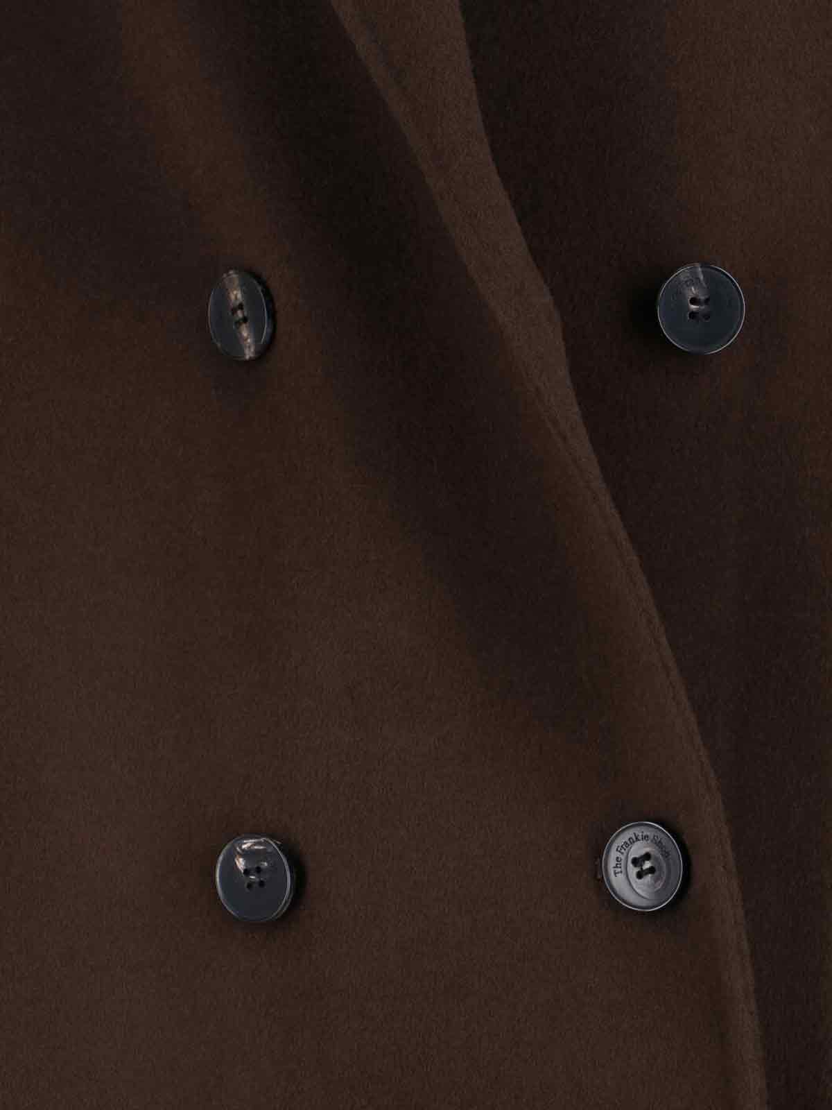 [THE FRANKIE SHOP] Coat SS26 GAIA DOUBLE BREASTED COATDARK BROWN