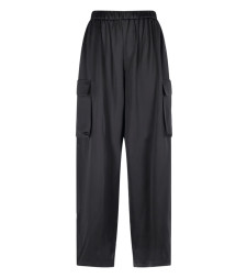[THE FRANKIE SHOP] Trousers SS26 DELNY SATIN CARGO PANTSBLACK
