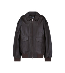 [THE FRANKIE SHOP] Leather Jacket SS26 VIPER LEATHER JACKETBROWN