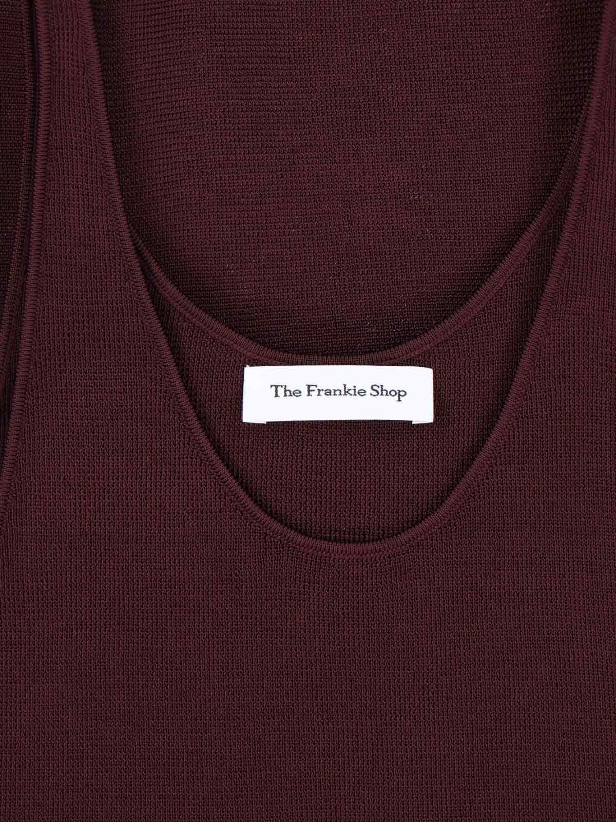 [THE FRANKIE SHOP] Tank top SS26 RIVO KNIT TANK TOPBURGUNDY