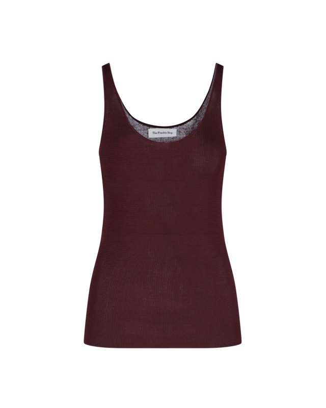[THE FRANKIE SHOP] Tank top SS26 RIVO KNIT TANK TOPBURGUNDY