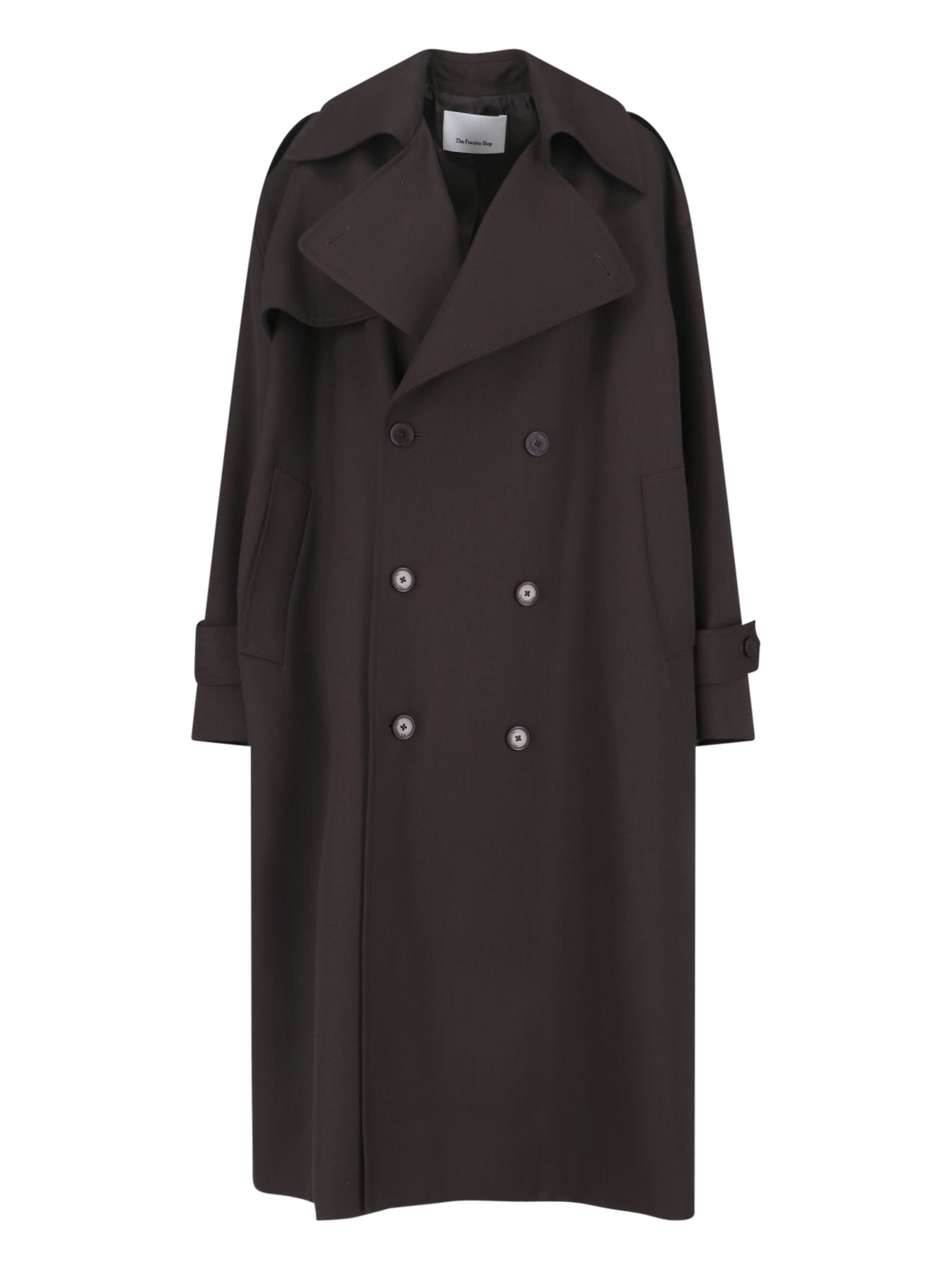 [THE FRANKIE SHOP] Coat SS26 DURSLEY TAILORED TRENCH COATBROWN