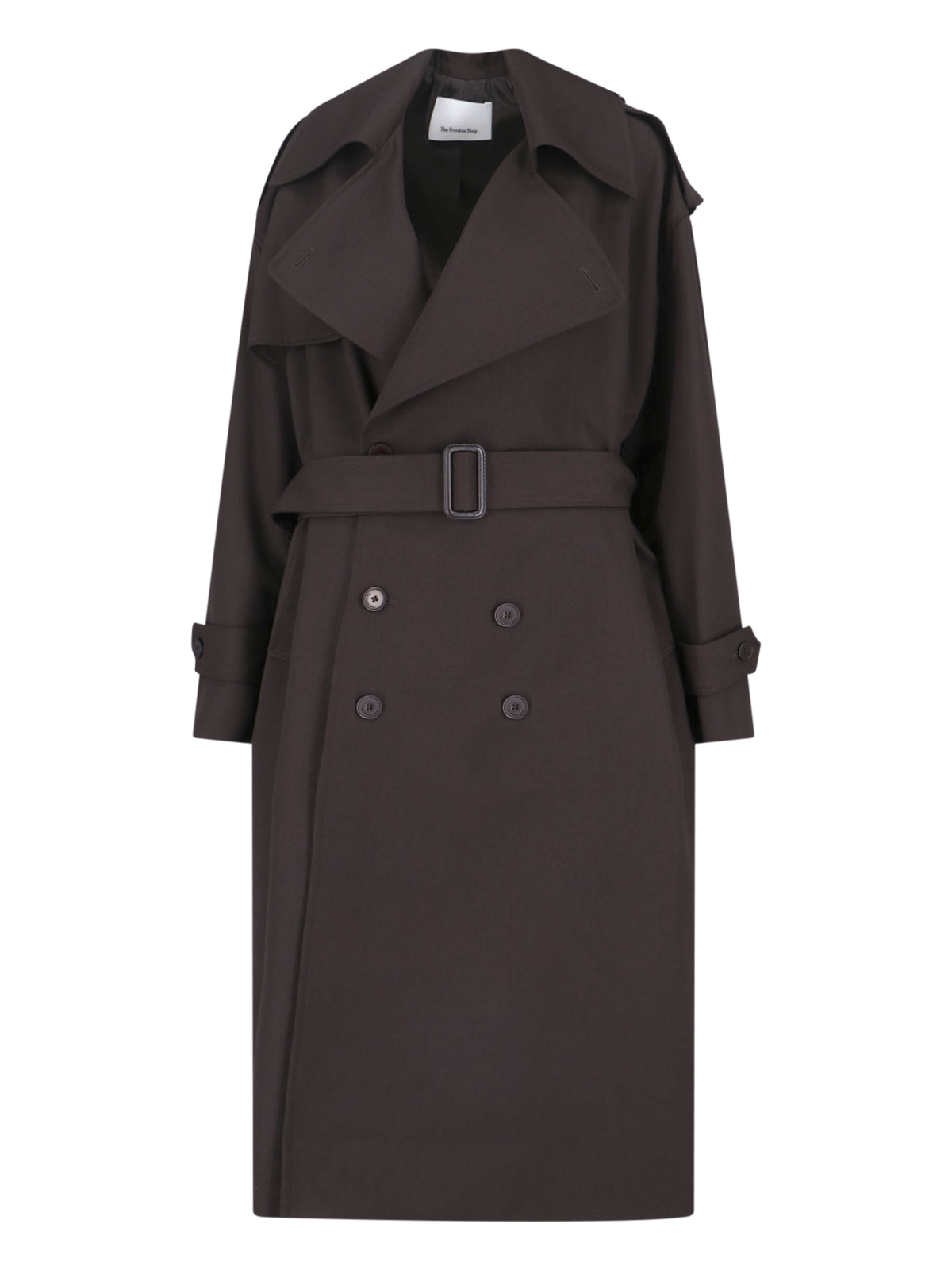 [THE FRANKIE SHOP] Coat SS26 DURSLEY TAILORED TRENCH COATBROWN