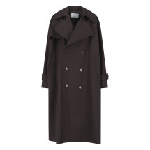 [THE FRANKIE SHOP] Coat SS26 DURSLEY TAILORED TRENCH COATBROWN