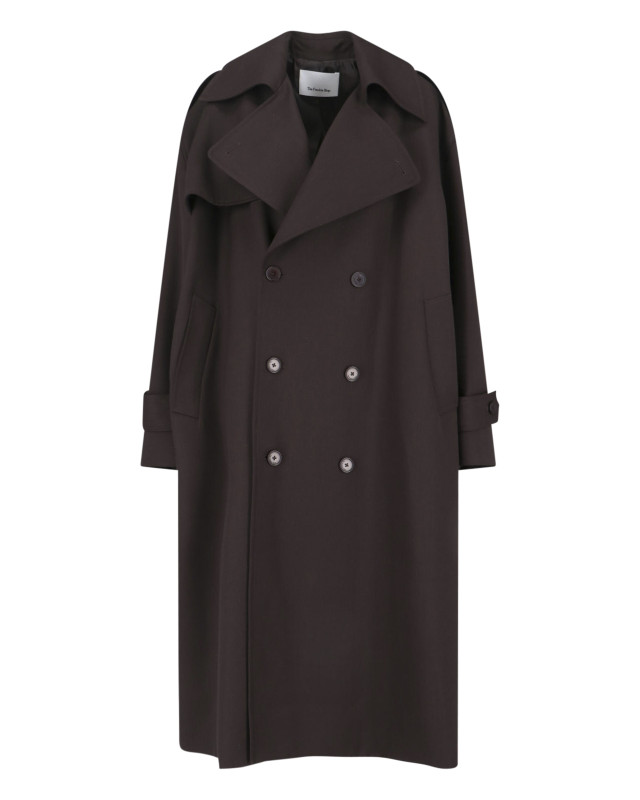 [THE FRANKIE SHOP] Coat SS26 DURSLEY TAILORED TRENCH COATBROWN