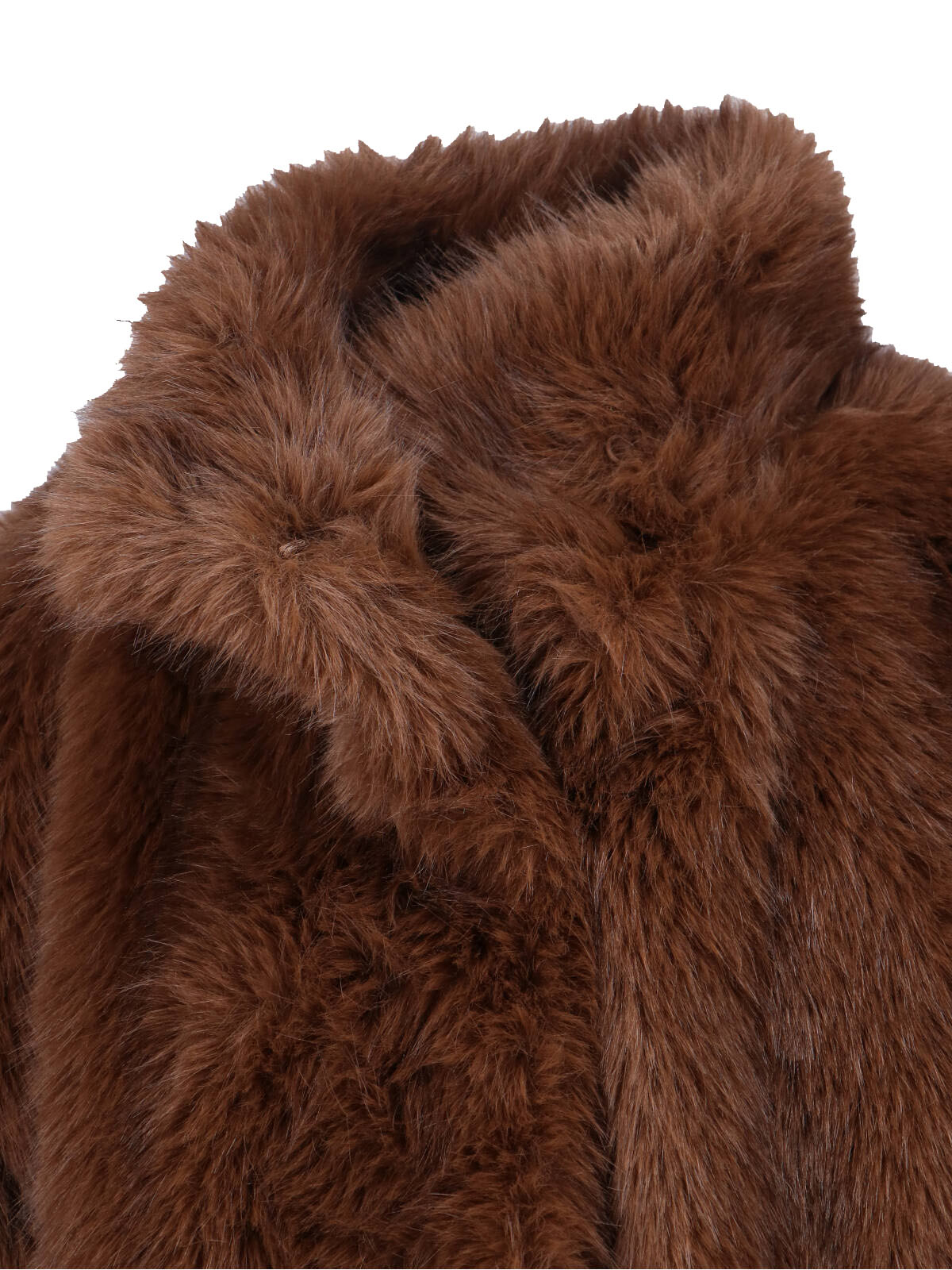 [THE FRANKIE SHOP] Coat SS26 RAVELLO FAUX FUR ROBE COATBROWN