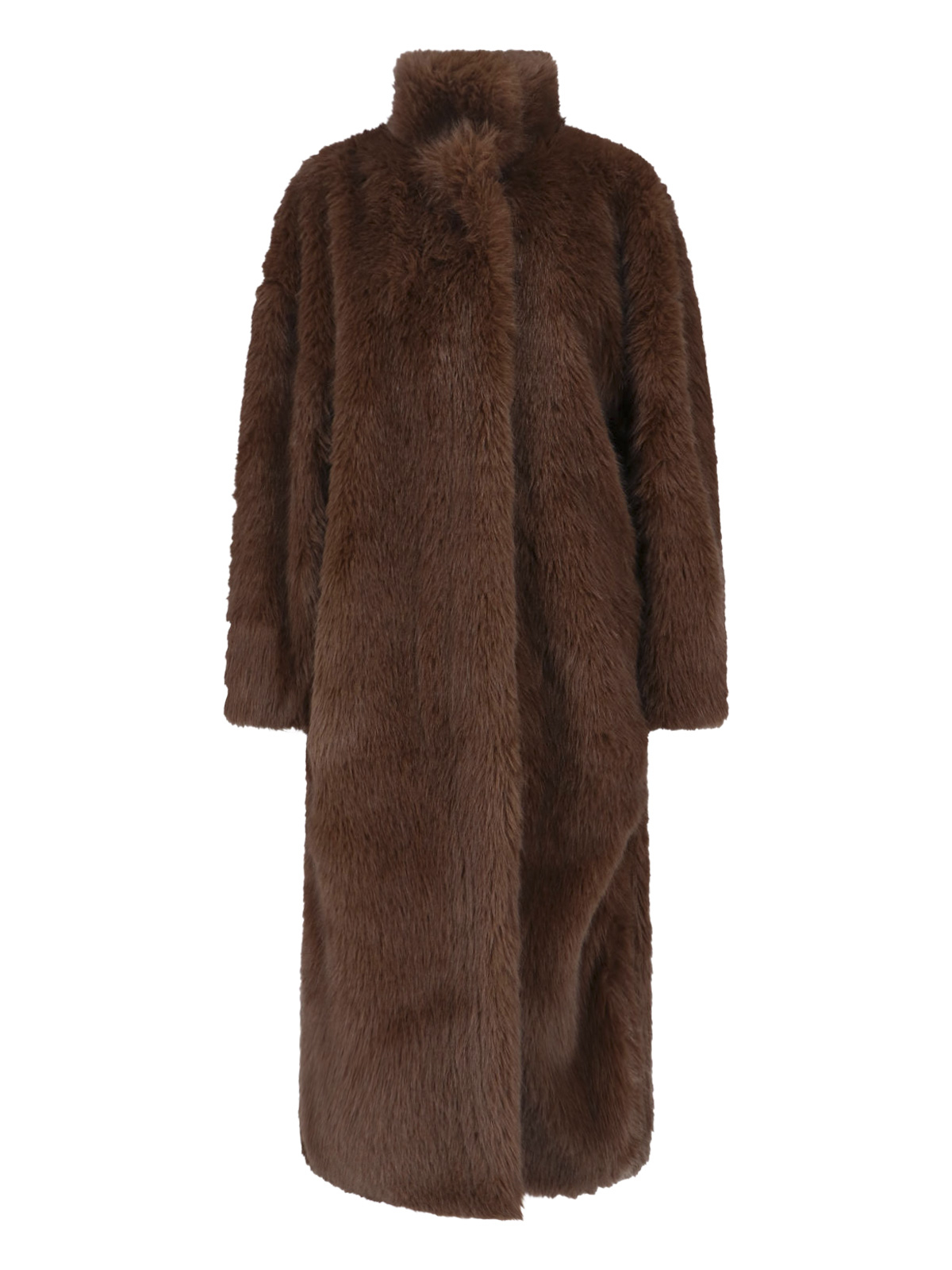 [THE FRANKIE SHOP] Coat SS26 RAVELLO FAUX FUR ROBE COATBROWN