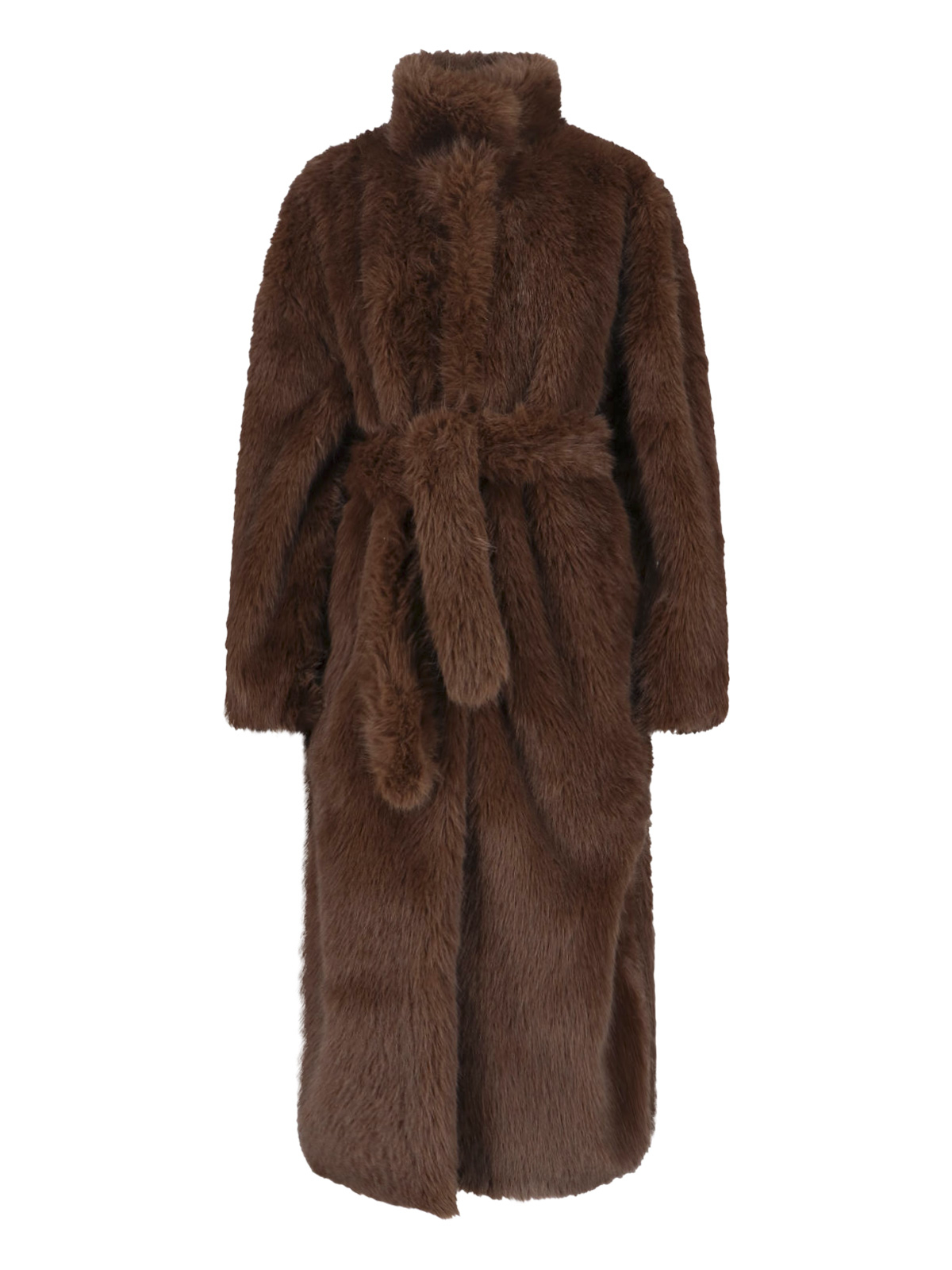 [THE FRANKIE SHOP] Coat SS26 RAVELLO FAUX FUR ROBE COATBROWN