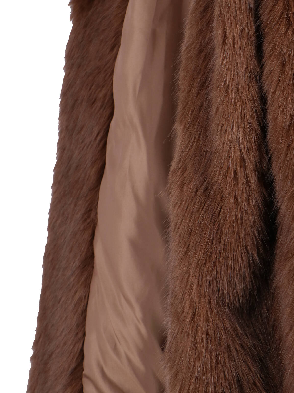 [THE FRANKIE SHOP] Coat SS26 RAVELLO FAUX FUR ROBE COATBROWN