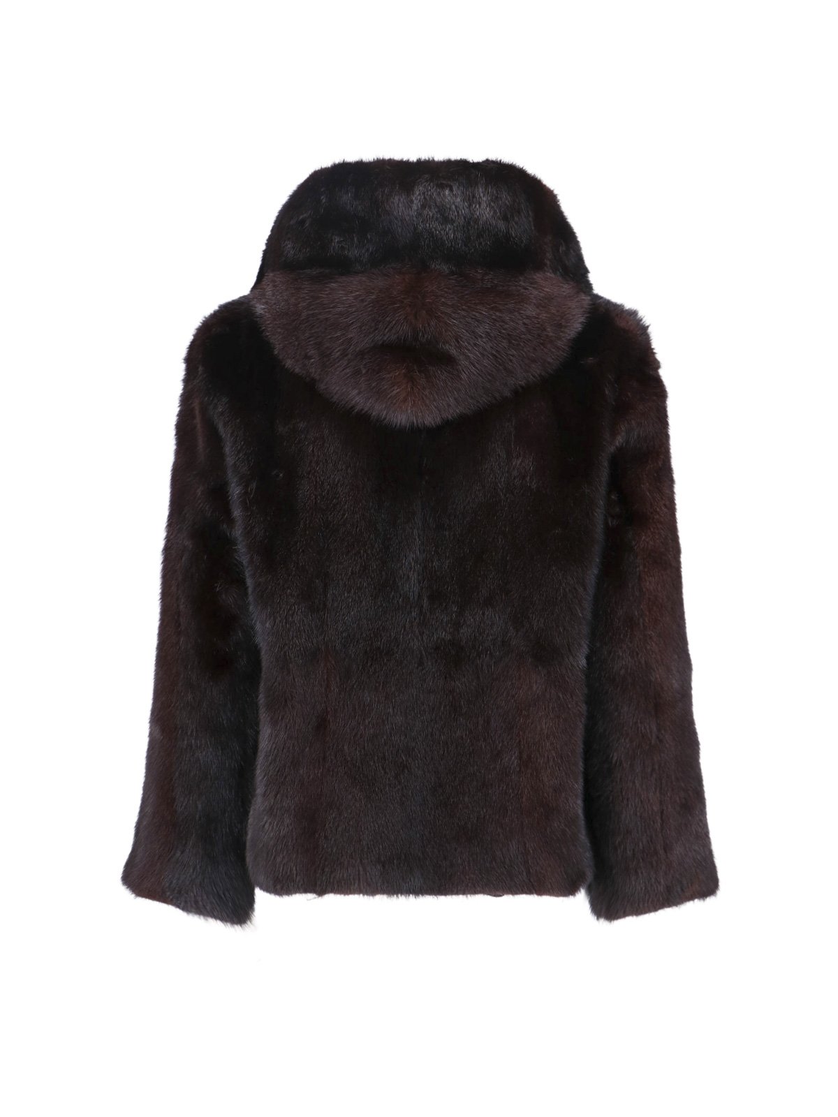 [IACOPA] Fur Jacket SS26 ROSENE HOODIEMOGANO