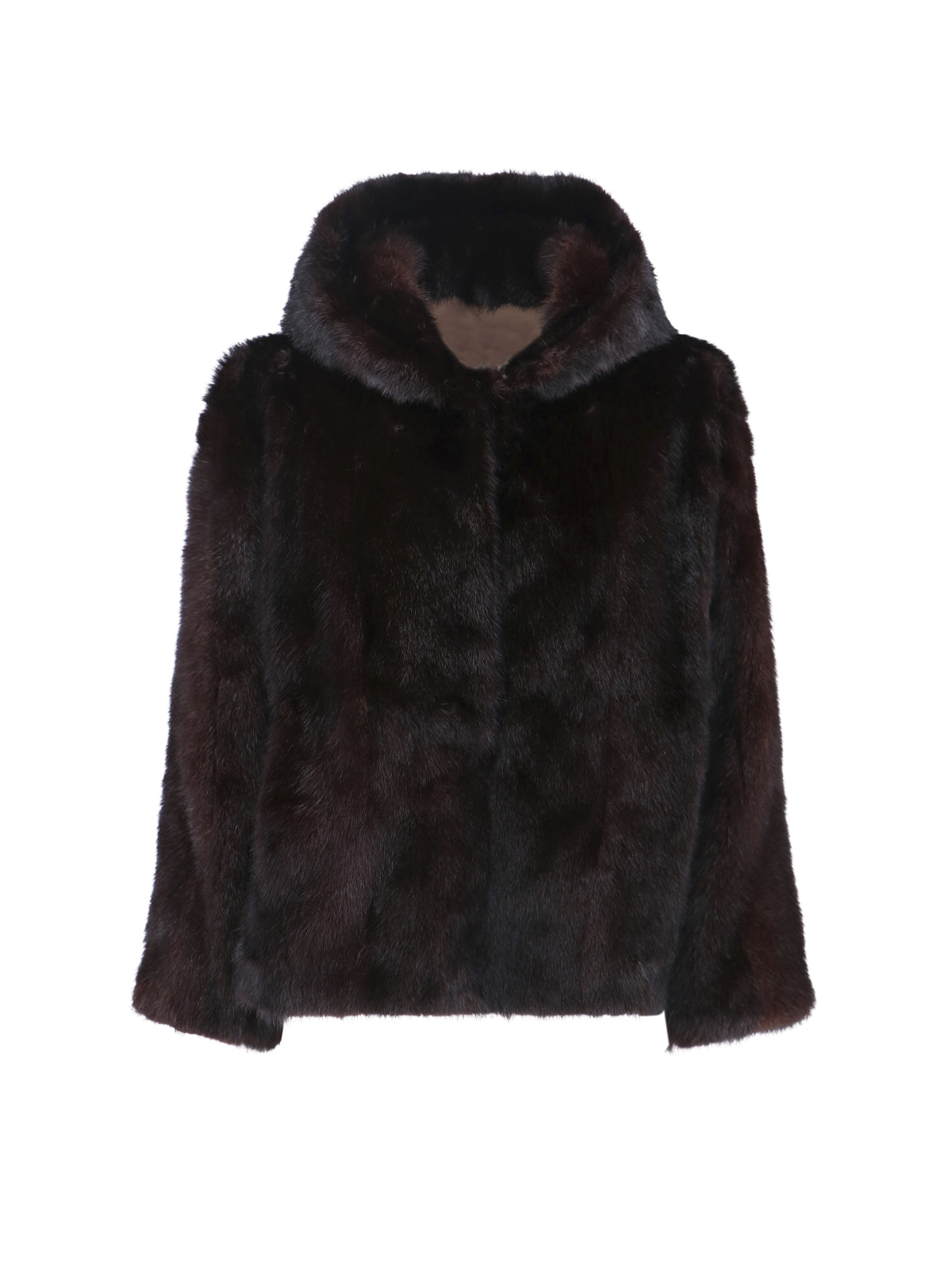 [IACOPA] Fur Jacket SS26 ROSENE HOODIEMOGANO