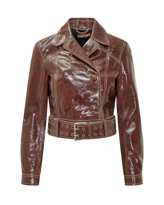[Diesel] Leather Jacket FW26 A221670SIBQ 77Q