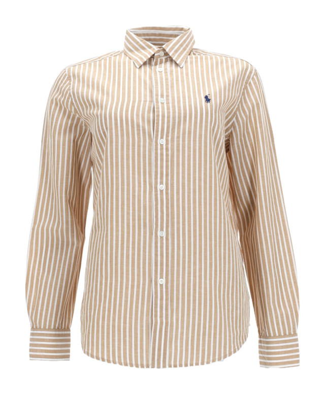 [Polo Ralph Lauren] Shirts Long Sleeve SS26 211971514_501CLASSICCAMEL/WHITE