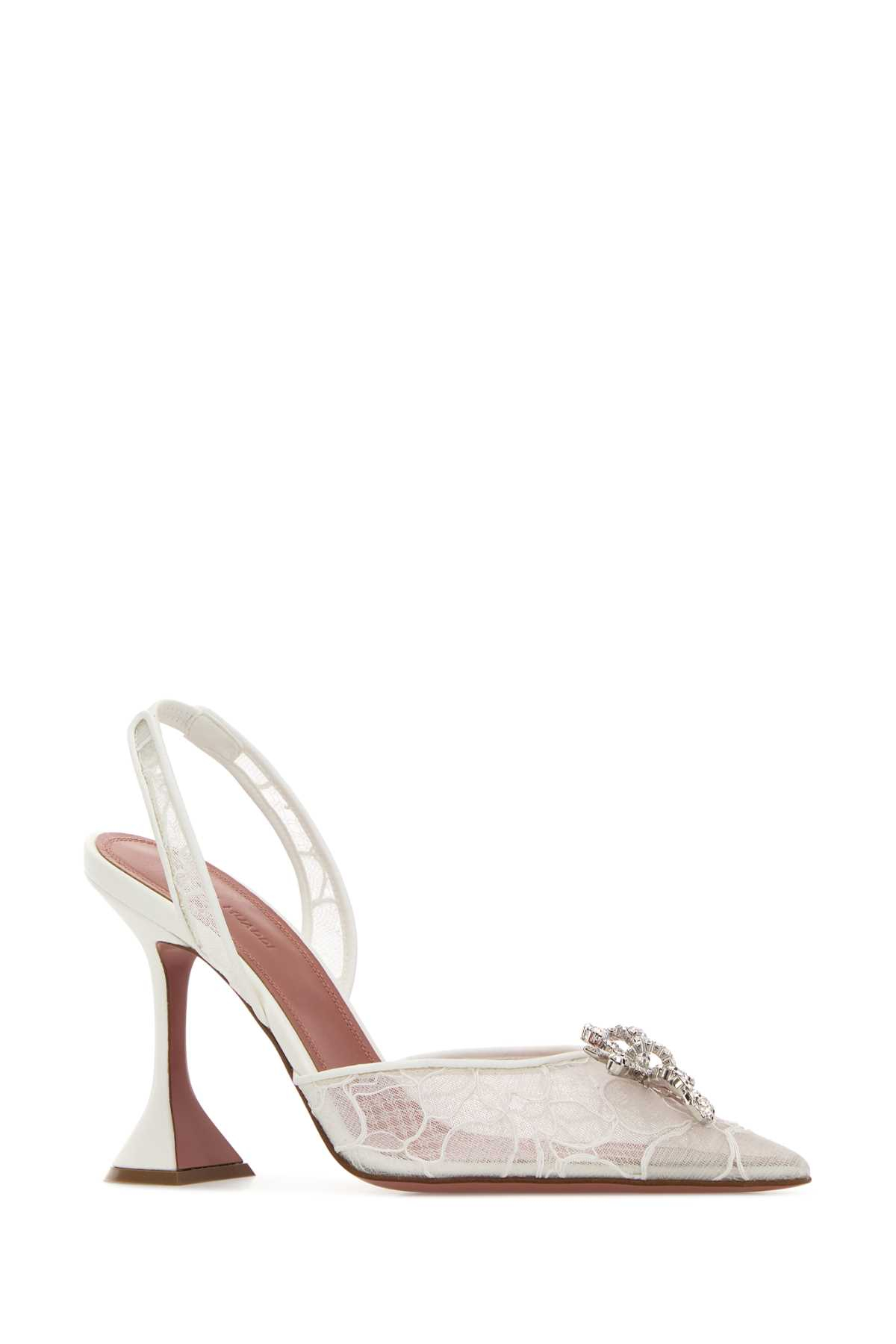 [Amina Muaddi] Pumps FW26 ROSIELACESLING95 IVORY