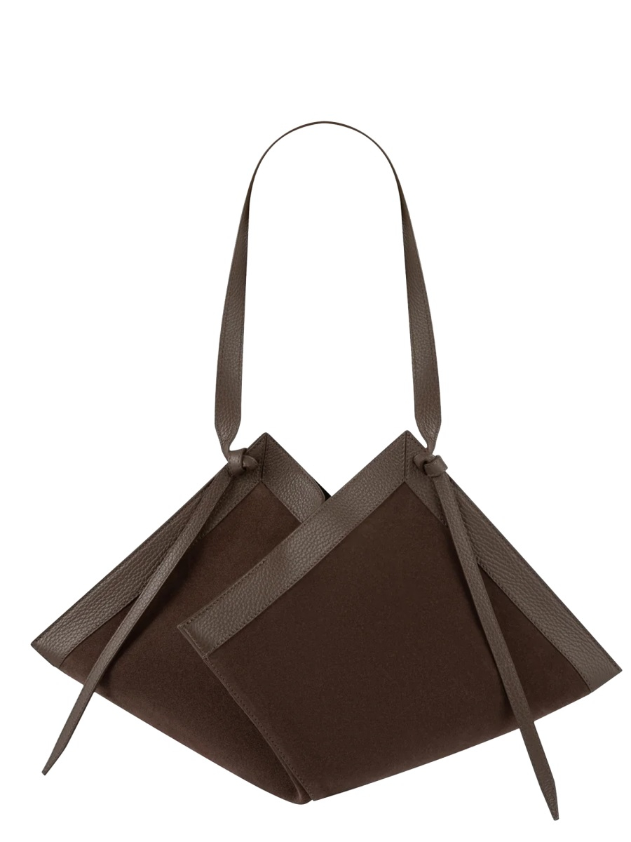 [YUZEFI] Shoulder bag SS26 WONTON-SUEDE_NUTMEG