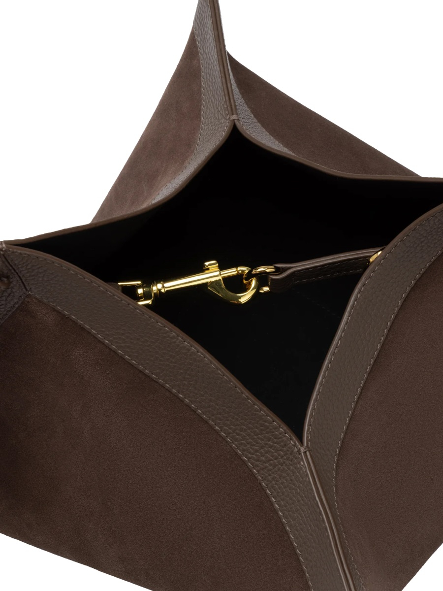 [YUZEFI] Shoulder bag SS26 WONTON-SUEDE_NUTMEG