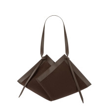 [YUZEFI] Shoulder bag SS26 WONTON-SUEDE_NUTMEG