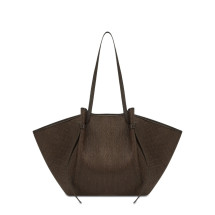 [YUZEFI] Shoulder bag SS26 MOCHI-WOVEN-RAFFIA_FUDGE