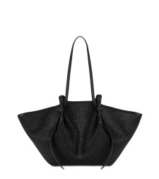 [YUZEFI] Shoulder bag SS26 MOCHI-WOVEN-RAFFIA_BLACK