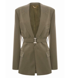 [VICTORIA BECKHAM] Blazer SS26 1126WJK006909A_SAGEMELANGE