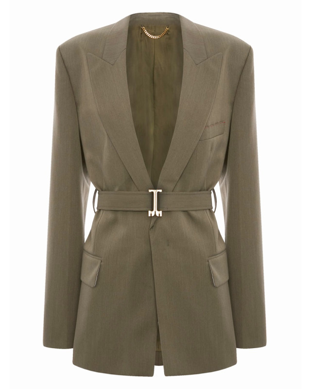 [VICTORIA BECKHAM] Blazer SS26 1126WJK006909A_SAGEMELANGE