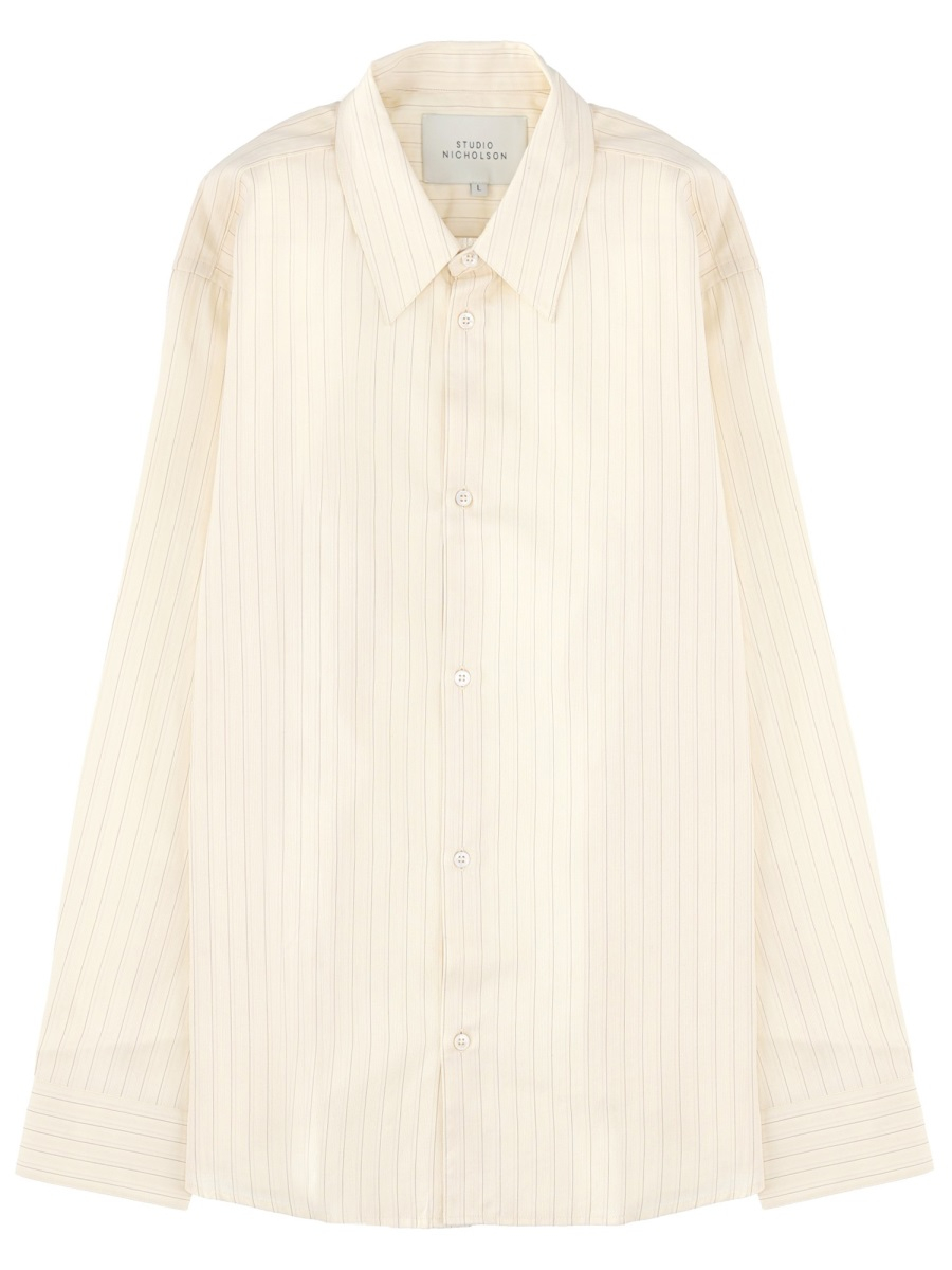 [Studio Nicholson] Shirts Long Sleeve SS26 VIEWSNM-1126_AMBERSTRIPE