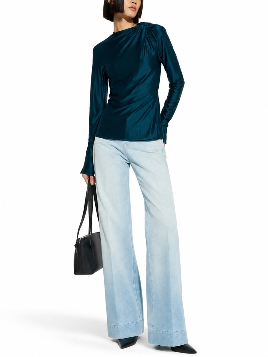 [VICTORIA BECKHAM] Blouse SS26 1126WSH006991A_DARKTEAL