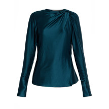 [VICTORIA BECKHAM] Blouse SS26 1126WSH006991A_DARKTEAL